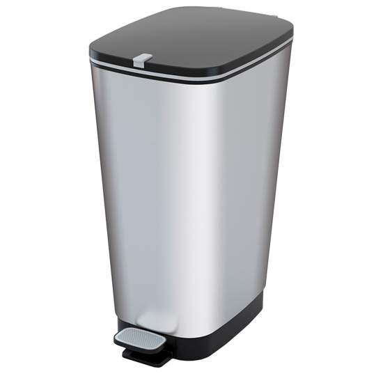 Cos gunoi cu pedala 41.2 litri gri metalizat Chic L