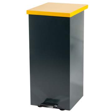 Cos gunoi cu pedala 90 litri patrat, galben