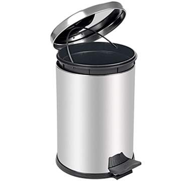 Cos de gunoi cu pedala si galeata interioara, 12 litri, inox