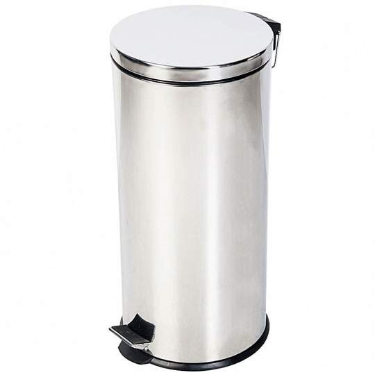 Cos cu pedala 6L si galeata interioara, patrat, otel inoxidabil lucios (1 bucata)