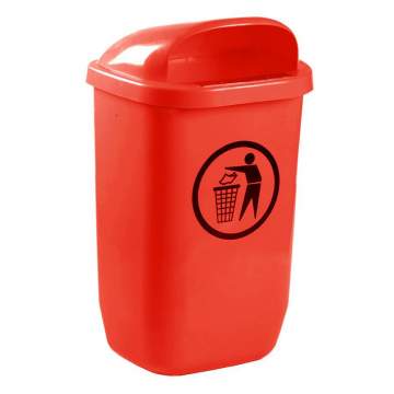 Cos stradal pentru gunoi, cu platbanda pentru fixare pe stalp (1 bucata)