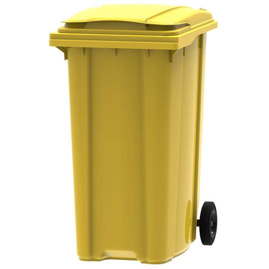 Europubela 360 litri galbena ESE pentru plastic si metal (1 bucata)