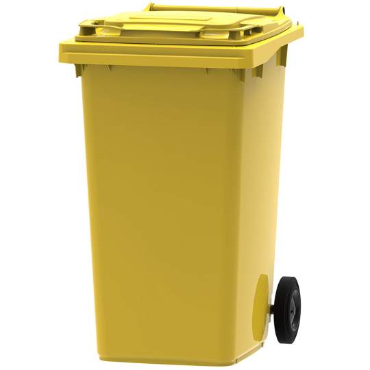 Europubela galbena 240 litri colectare deseuri din plastic si metal Europubela galbena 240 litri colectare deseuri din plastic si metal