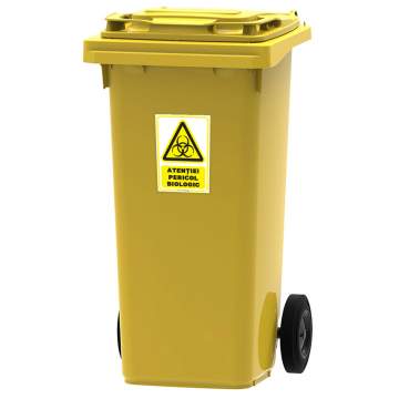 Pubela galbena deseuri medicale capacitate 120 litri