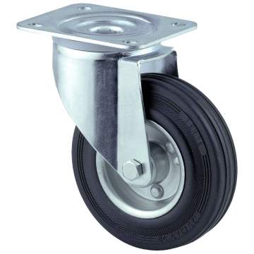 Roata container gunoi, cu ax rotativ, fara frana 200x50mm (1 bucata)