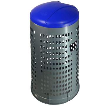 Suport plastic pentru sac menajer max. 110L - Eco Tata - capac albastru