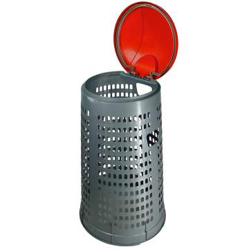 Suport plastic pentru sac menajer max. 110L - Eco Tata - capac rosu