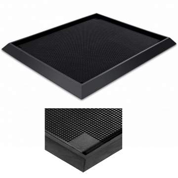 Covor cauciuc 90x60x3 cm tip tavita pentr dezinfectant, negru (1 bucata)