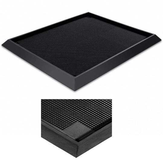 Covor cauciuc 90x60x3 cm tip tavita pentr dezinfectant, negru (1 bucata)