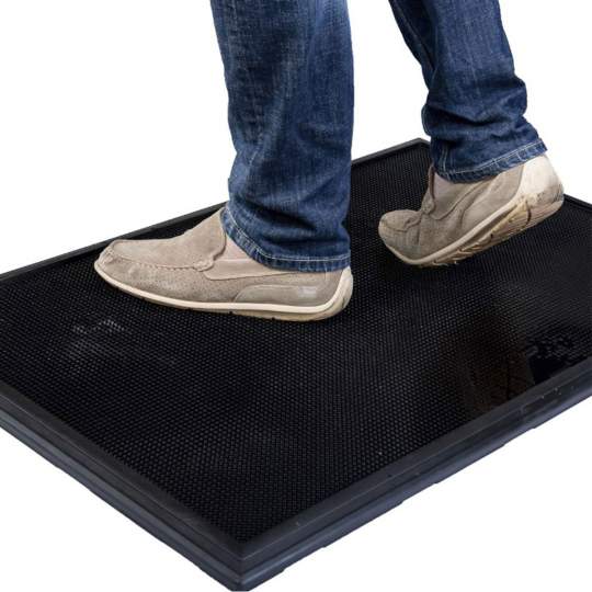 Covor dezinfectant tip tavita 61x81x2cm pentru dezinfectant, cauciuc, negru (1 bucata)