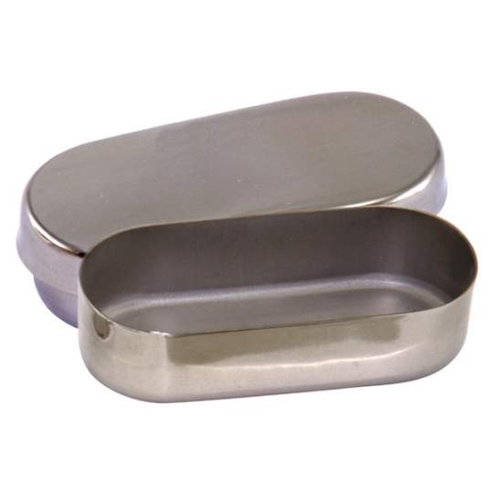 Cutie inox freze si ace 9 x 4 x 2cm cu capac, nr. 2 (1 bucata)