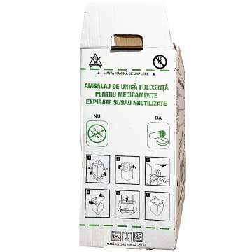 Cutii colectare deseuri de medicamente, 40L cu sac transparent si sigiliu sac (1 bucata)