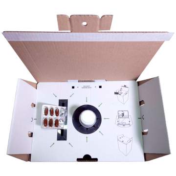 Cutii colectare deseuri de medicamente, 40L cu sac transparent si sigiliu sac (1 bucata)