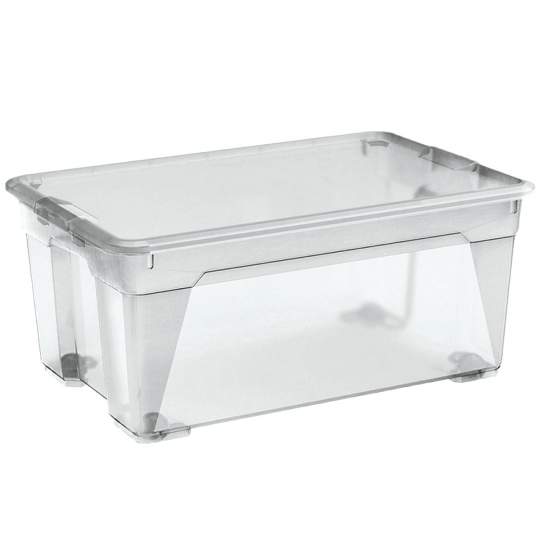 Cutie depozitare 40L cu roti, 56.5 x 38 x 26cm din plastic (1 bucata)