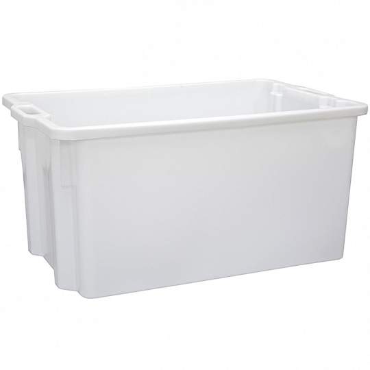 Naveta 90L stivuibila, imbricabila, alba, uz alimentar Naveta 90L stivuibila, imbricabila, alba, uz alimentar