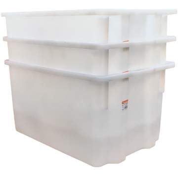 Naveta 65L stivuibila, imbricabila, alba, uz alimentar