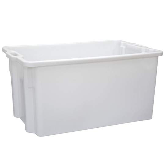 Naveta 65L stivuibila, imbricabila, alba, uz alimentar