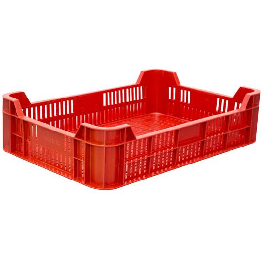 Naveta UTIL 10 pereti perforati rosie (60*40*15cm)