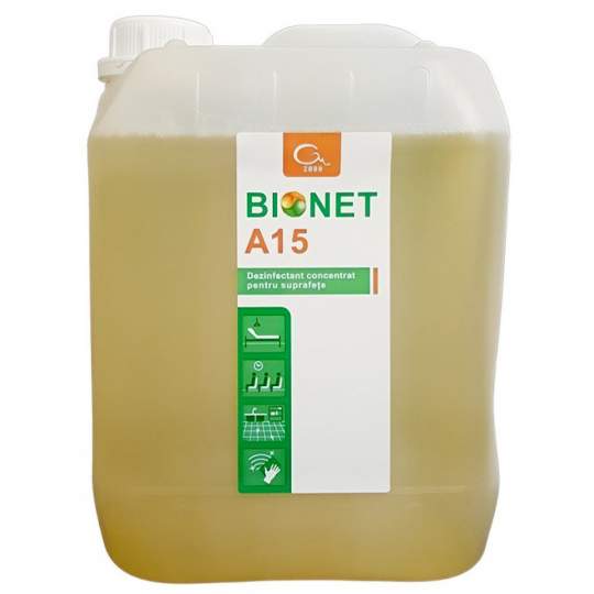 Dezinfectant Bionet A15 concentrat pentru suprafete (bidon 5 litri)