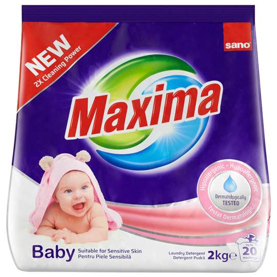 Detergent pudra Sano Maxima Baby (2 kg) Detergent pudra Sano Maxima Baby (2 kg)