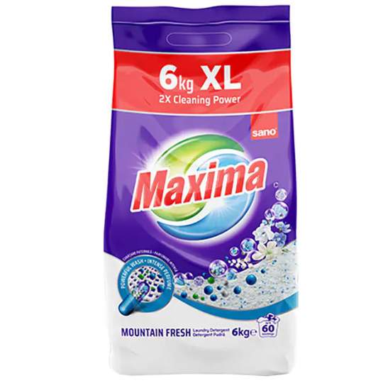 Detergent pudra Sano Maxima Mountain Fresh (6 kg) Detergent pudra Sano Maxima Mountain Fresh (6 kg)