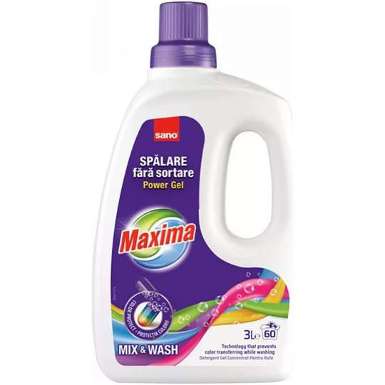 Detergent Sano Maxima Power Gel Mix&Wash (3 litri) Detergent Sano Maxima Power Gel Mix&Wash (3 litri)