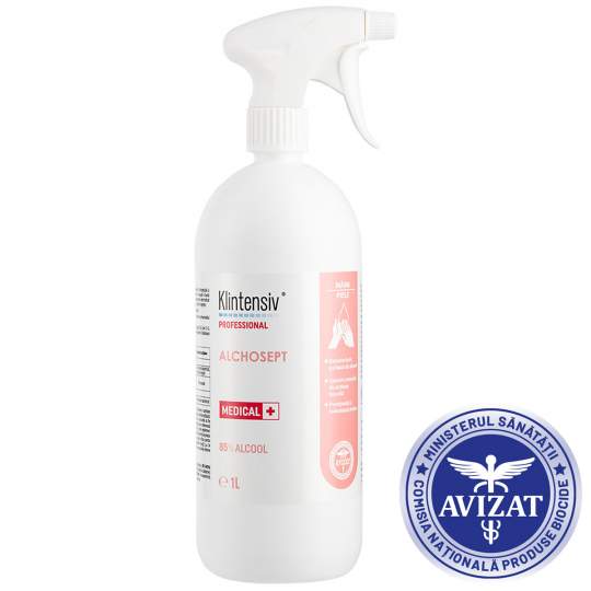 Alchosept - Dezinfectant spray, pentru maini si tegumente, gata de utilizare, Biocide (1 litru)