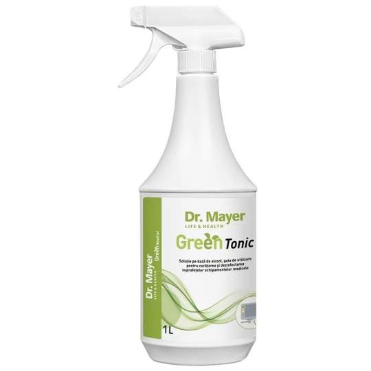 Dezinfectant suprafete gata de utilizare, cu alcool, Green Tonic Dr.Mayer (1 litru) Dezinfectant suprafete gata de utilizare, cu alcool, Green Tonic Dr.Mayer (1 litru)