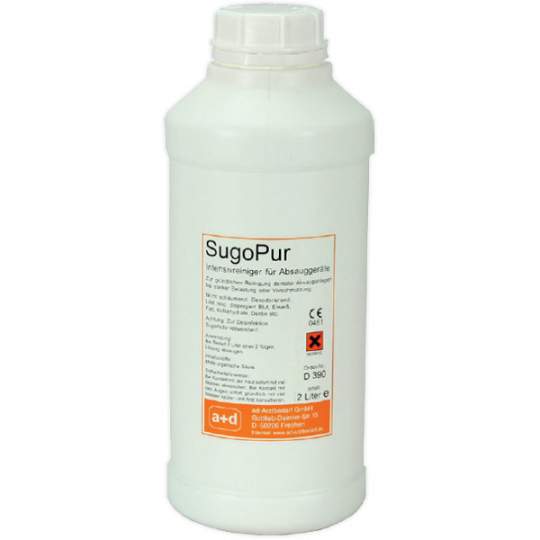 Curatitor aspiratie dentara Sugopur, fara spumare, se aspira 2 litri/zi pentru dezinfectie (2 l concentrat = 400 preparati)