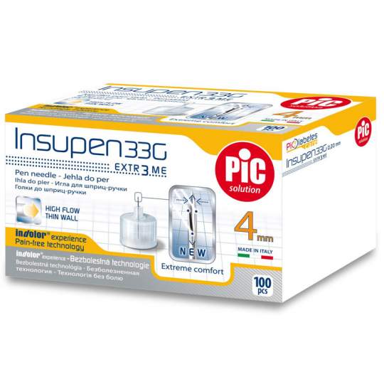 Ace pen insulina sterile INSUPEN 33G x 4 mm (100 bucati/cutie)
