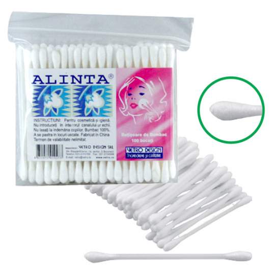 Betisoare bumbac ALINTA 100 buc/punga 