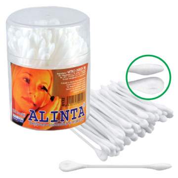 Betisoare make-up ALINTA pentru cosmetica, varf & lingura, 150 buc/cutie