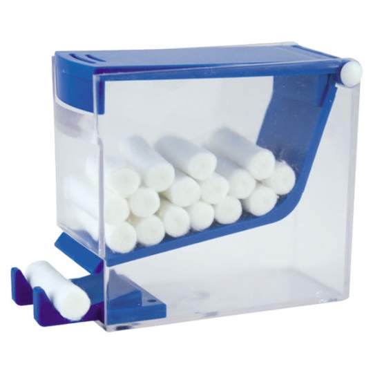 Dispenser rulouri bumbac, plexiglass transparent igienic (1 bucata) Dispenser rulouri bumbac, plexiglass transparent igienic (1 bucata)