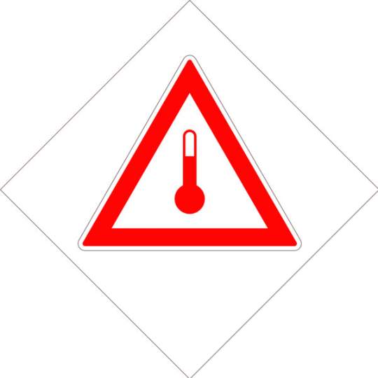 Eticheta ADR aluminiu Transport substante cu temperatura ridicata (300x300mm) Eticheta ADR aluminiu Transport substante cu temperatura ridicata (300x300mm)