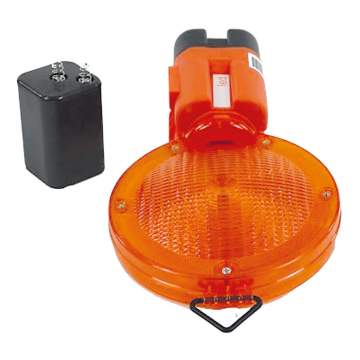 Lampa intermitenta semnalizare lucrari rutiere, cu baterie si sistem de prindere (1 bucata)