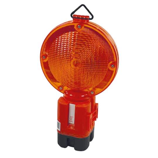 Lampa intermitenta semnalizare lucrari rutiere, cu baterie si sistem de prindere (1 bucata)