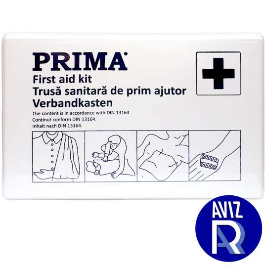 Trusa prim ajutor auto PRIMA, avizata RAR, valabila 5 ani