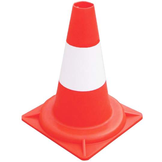 Con reflectorizant 30cm portocaliu, semnalizare rutiera