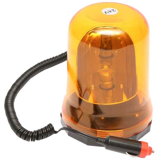 Girofar cu bec, prindere magnetica, alimentare 24V (1 bucata)