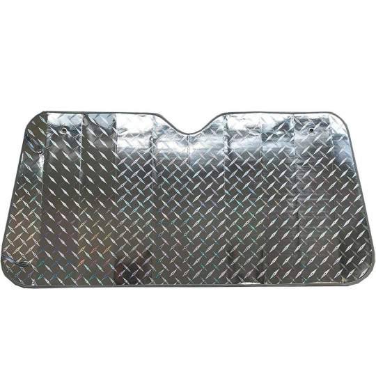 Parasolar auto 140x70cm pliabil cartonat flexibil Silver Laser Carmax (1 bucata)