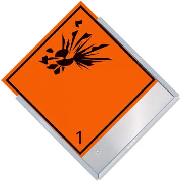 Suport pentru placa ADR de pericol 300x300mm