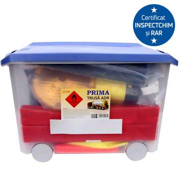 Trusa ADR marca Prima, certificata INSPECTCHIM si Registrul Auto Roman