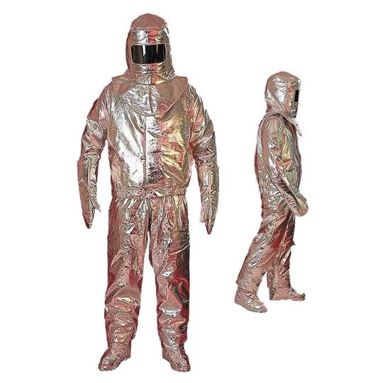 Costum pompier, anticaloric, aluminizat, tip patrundere normala, marimi M, L, XL (1 bucata)