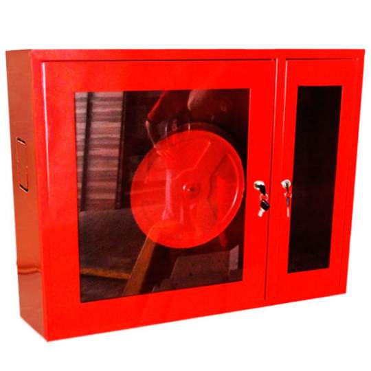 Cutie hidrant interior cu locas lateral dreapta pentru stingator, geam, incuietoare, suport rola furtun