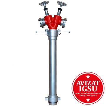 Hidrant portativ avizat DN 80 iesiri 2xB, cu racorduri fixe - BODTECH