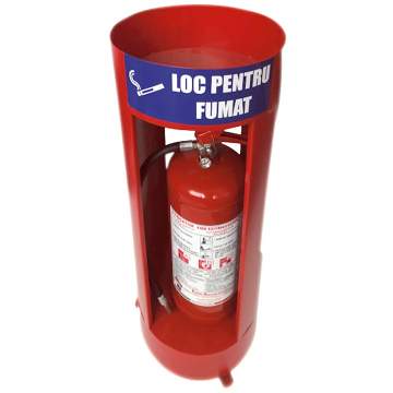  Scrumiera exterior din otel, cu loc pentru nisip si locas stingator P6