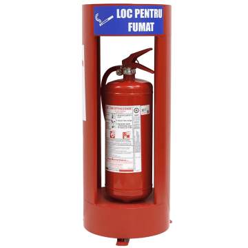  Scrumiera exterior din otel, cu loc pentru nisip si locas stingator P6