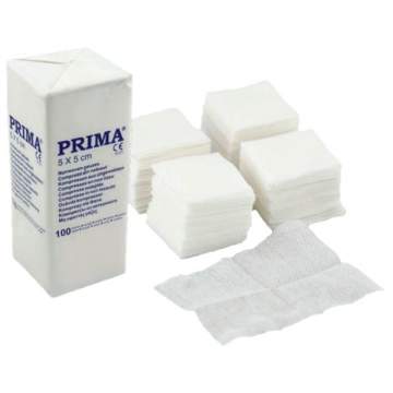 Comprese nesterile PPSB pliate in 4, 5x5cm (100 bucati)