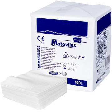 Comprese nesterile netesut 5x5 cm 30g/mp, 4 pliuri 100 bucati - Matovlies (1 pachet)