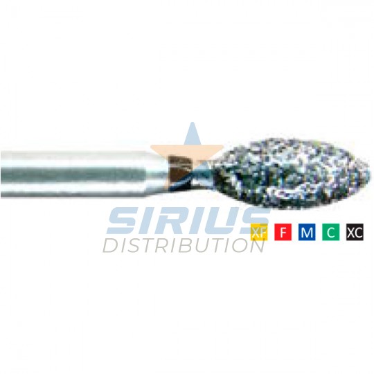 Freze Diamantate Bud 257 F 016/018/020/023(1/10mm), XF, F, M, C, XC, lungime 20mm (10 bucati)